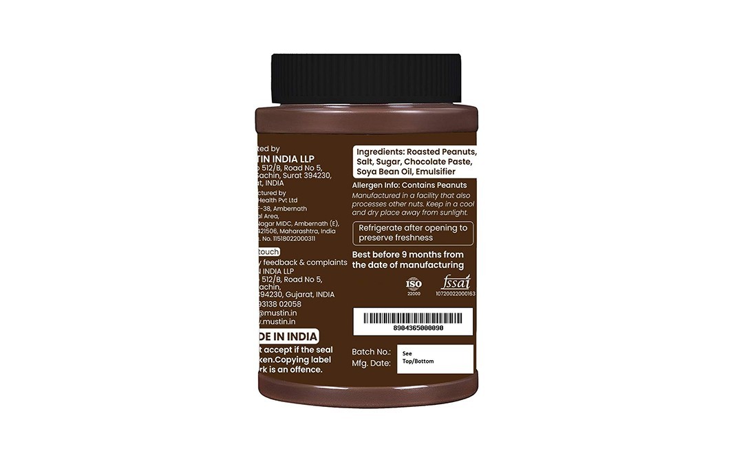 Mustin Choco Peanut Butter Creamy   Plastic Jar  1 kilogram